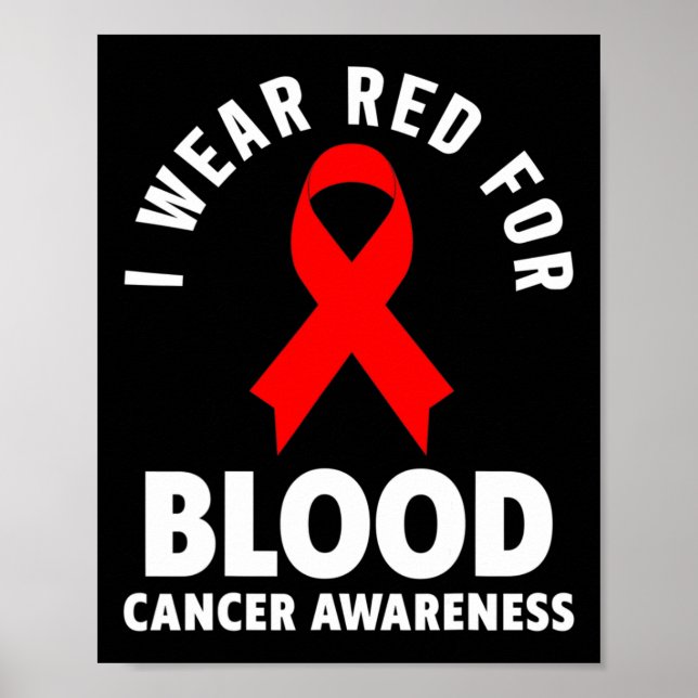 Blodcancer - I Bära Red for Blood Cancer Awaren Poster (Framsidan)