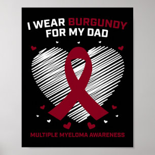Blodcancer Jag Har Burgunder Pappa Multipelt Myelo Poster