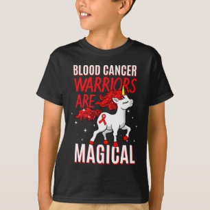 Blodcancer Krigare Magisk Enhörning Rött Band Li T Shirt
