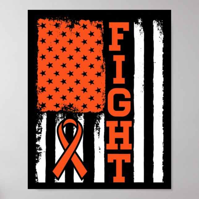 Blodcancer Leukemi Kamp Flagga - Cancer Awarenes Poster (Framsidan)