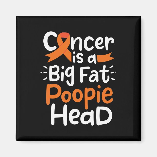 Blodcancer Medvetenhet Band Leukemi Poopie Head Magnet (Framsidan)