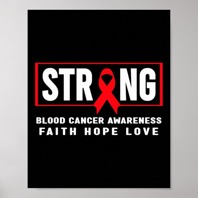 Blodcancer Medvetenhet - Blodcancer Stark Poster (Framsidan)