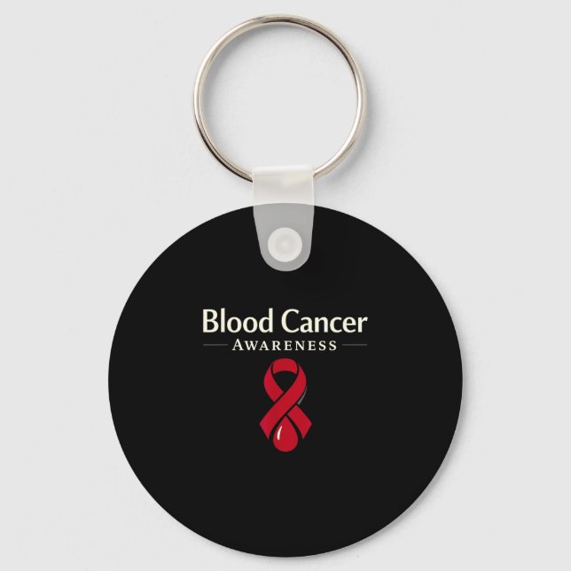 Blodcancer medvetenhet leukemi lymfom överlevande  nyckelring (Framsida)