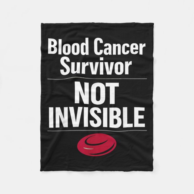Blodcancer Medvetenhet Leukemi Lymfom Överlevare Fleecefilt (Framsidan)