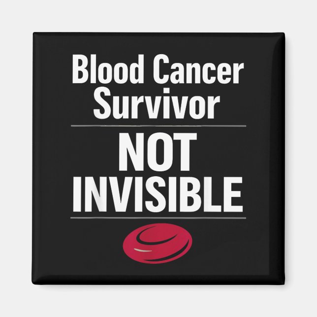 Blodcancer Medvetenhet Leukemi Lymfom Överlevare Magnet (Framsidan)