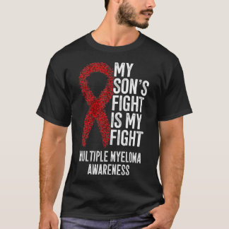 Blodcancer Min sons kamp är min kamp mot Många T Shirt