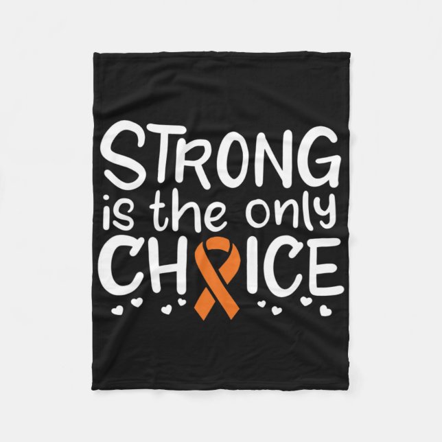 Blodcancer överlevande fighter kemoterapi orange b fleecefilt (Framsidan)