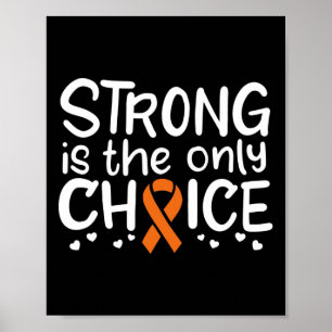 Blodcancer överlevande fighter kemoterapi orange b poster