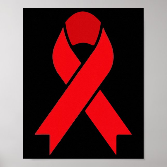 Blodcancer Röda BB Vecka Medvetenhet om HIVAIDS Aw Poster (Framsidan)