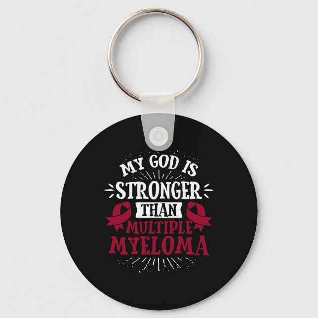 Blodcancer Tee - Många Myeloma Medvetenhet Nyckelring (Framsida)