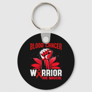 Blodcancerkrigare är Magic Unicorn Red Ribb Nyckelring