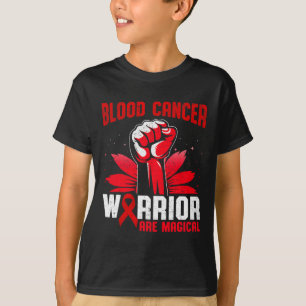 Blodcancerkrigare är Magic Unicorn Red Ribb T Shirt