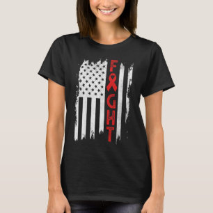 Blodcancerkrigare Blodcancer Medvetenhet Röd Ri T Shirt