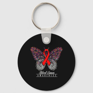 Blodcancermedvetande Butterfly Älskare Gifts 2 Nyckelring