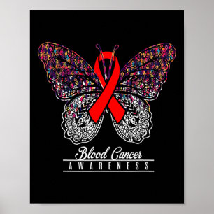 Blodcancermedvetande Butterfly Älskare Gifts 2 Poster