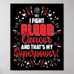 Blodcancermedvetandegörandegåva till cancerbekämpa poster