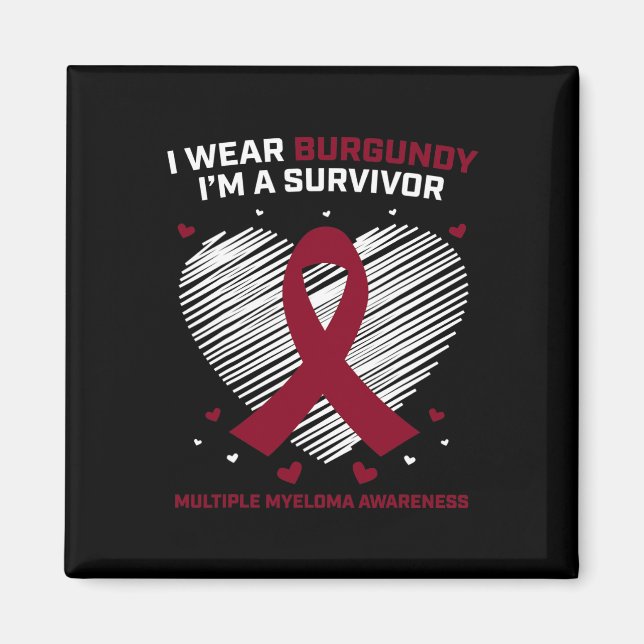 Blodcanceröverlevande Multipel Myelom Medvetenhet  Magnet (Framsidan)