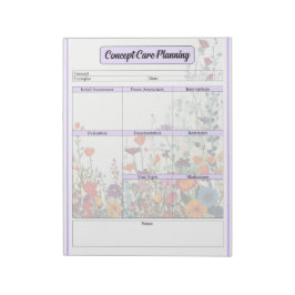 Blodda Lila Garden _ Koncept Care Planering Anteckningsblock
