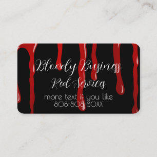 Bloddroppande skräckbild Halloween-design Visitkort
