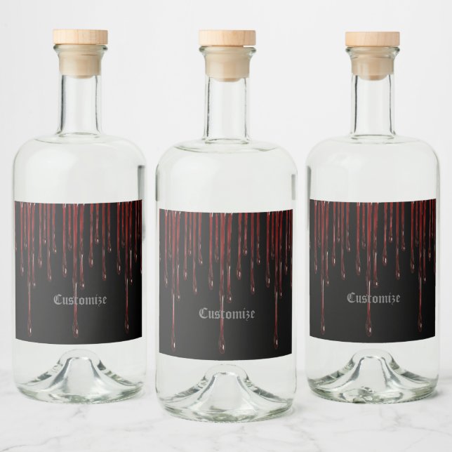 Bloddroppar Spritflaskor Etikett (Flaskor)