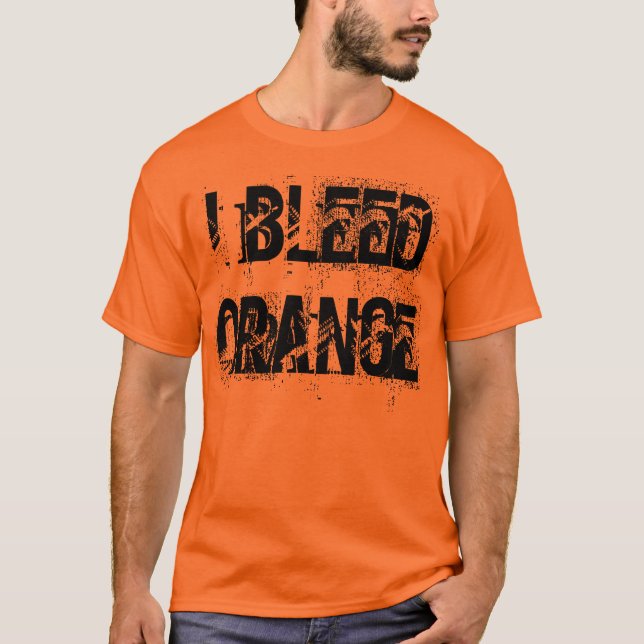 "Blöder jag den orange" t-skjortan T Shirt (Framsida)