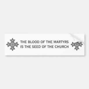BLODET PÅ MARTYRS BUMPER STICKER BILDEKAL