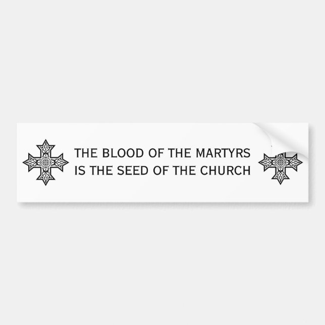BLODET PÅ MARTYRS BUMPER STICKER BILDEKAL (Framsidan)