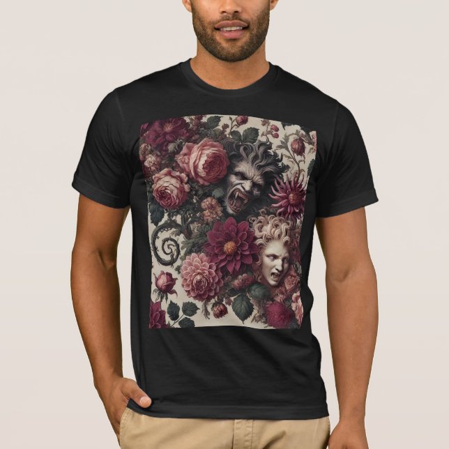 Blodets berättelse – gotisk kroppsnära konst t shirt (Framsida)