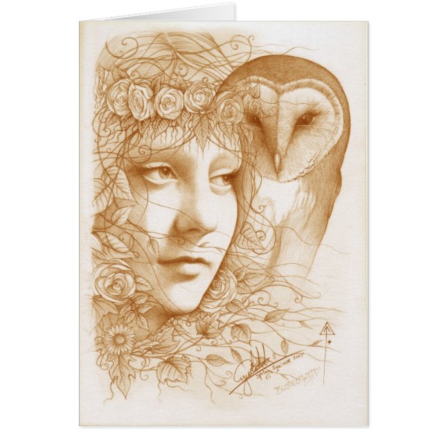 Blodeuwedd Hälsningskort (Framsidan)