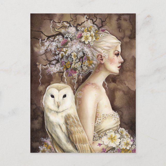 Blodeuwedd in Bloom Vykort (Framsida)