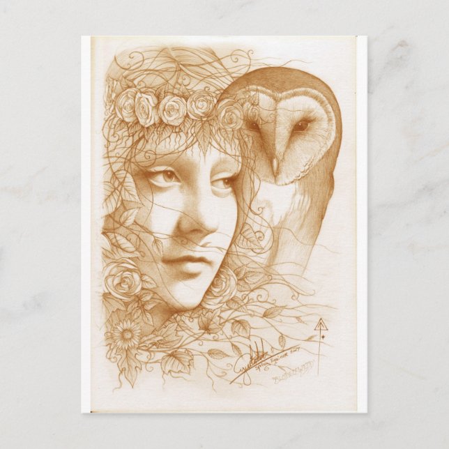 Blodeuwedd Vykort (Framsida)