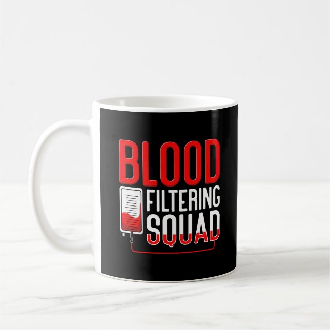 Blodfiltrering Squad Dialys Nurse Kaffemugg (Vänster)