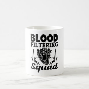 Blodfiltrering Squad Nephrology Dialys Nurse Kaffemugg