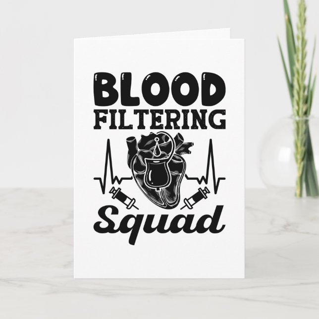 Blodfiltrering Squad Nephrology Dialys Nurse Kort (Framsida)