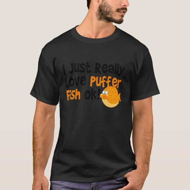 Blodfisk I Verkligen Puffer Fish T Shirt (Framsida)