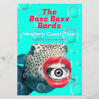 Blodfiskspunk Sten Band Tour Poster Flygblad