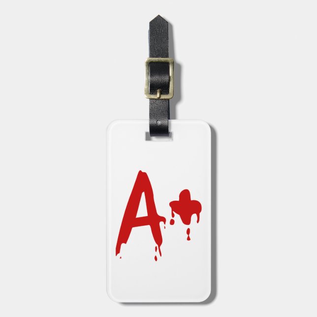Blodgrupp A+ Positive #Horror Hospital Bagagebricka (Vertikal Framsida)