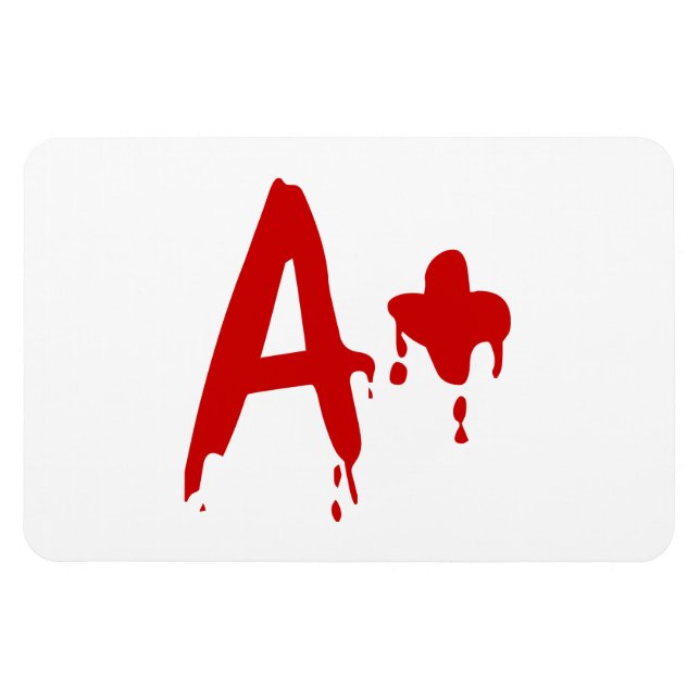Blodgrupp A+ Positive #Horror Hospital Magnet (Horisontell)