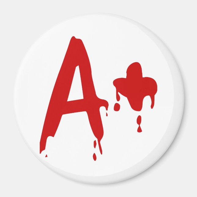 Blodgrupp A+ Positive #Horror Hospital Magnet (Framsidan)