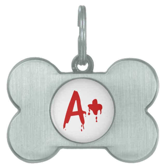 Blodgrupp A+ Positive #Horror Hospital Namnbricka Husdjur (Framsidan)