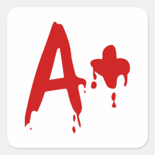 Blodgrupp A+ Realitet#Horrorsjukhus Fyrkantigt Klistermärke