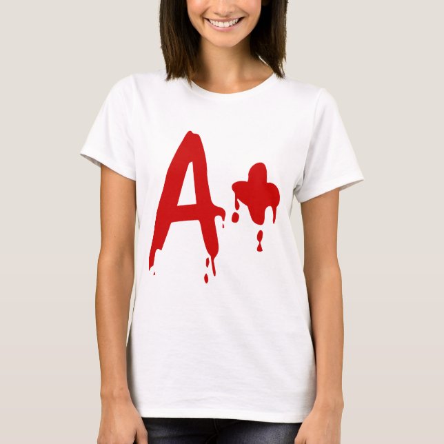 Blodgrupp A+ Realitet#Horrorsjukhus Tee Shirt (Framsida)