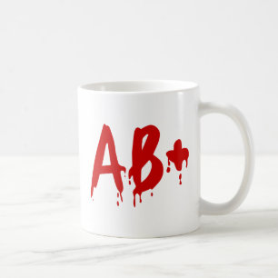 Blodgrupp AB+ Positiv #Skräckhus Kaffemugg