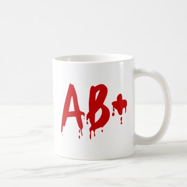 Blodgrupp AB+ Positiv #Skräckhus Kaffemugg (Höger)