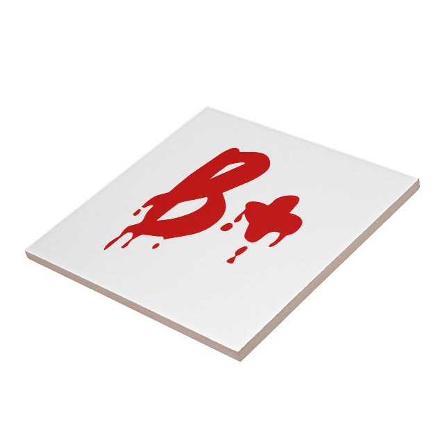 Blodgrupp B+ Positiv #Horror Hospital Kakelplatta (Sidan)