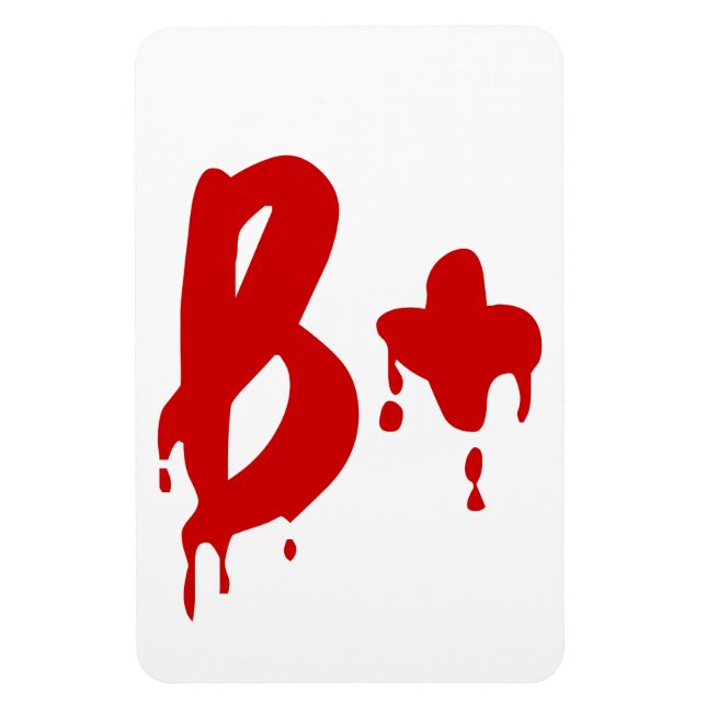 Blodgrupp B+ Positiv #Horror Hospital Magnet (Vertikal)