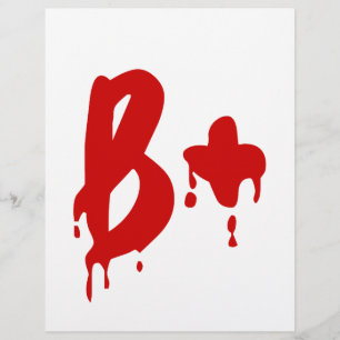 Blodgrupp B+ Positiv #Skräckhospital Reklamblad