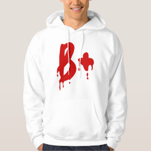 Blodgrupp B+ Positiv #Skräckhus Hoodie