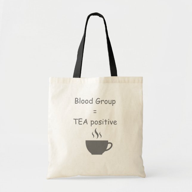 Blodgrupp=Tea Rolig Tekokare Tygkasse (Framsidan)
