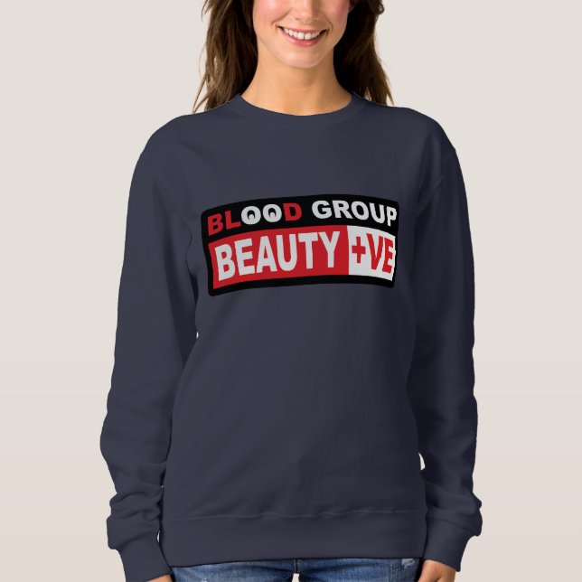 Blodgruppsskönhet +ve som ger större makt åt textd t shirt (Framsida)